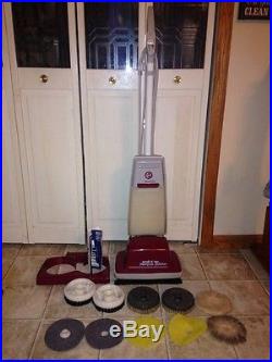 Vintage Hoover Floor Scrubber Shampoo Polisher Brushes And Pads