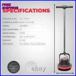 10 Heavy Duty Commercial Pad Polisher Orbiter Hard Floor Buff Cleaner Machine