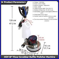 110V 18 Carpet/Floor Cleaning and Polishing Machine Floor Scrubber Buffer