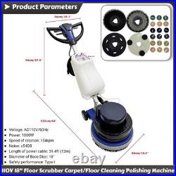 110V 18 Carpet/Floor Cleaning and Polishing Machine Floor Scrubber Buffer