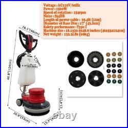 110V 1.5KW 17 Commercial Floor Scrubber Buffer Floor Polisher Machine