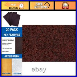12 x 18 Silicon Carbide Floor Sanding Sheets, 20 Grit, 20-Pack for Wood & Meta