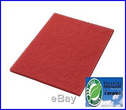 14 x 20 Red Floor Scrubbing Buffer Pads Box of 5, Daily Cleaning Spray Buffing