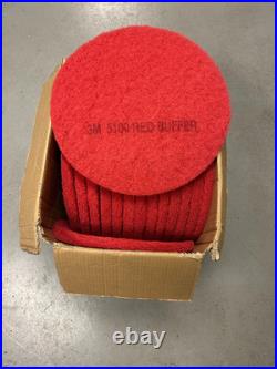 (15) 3M Red Buffer Floor Pads 5100 Low-Speed 16