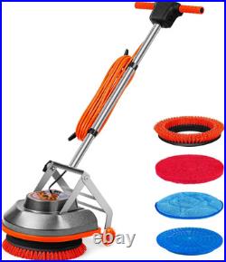 15 Floor Buffer Machine, Commercial Floor Scrubber Machine with Brushes and Pad