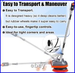 15 Floor Buffer Machine, Commercial Floor Scrubber Machine with Brushes and Pad