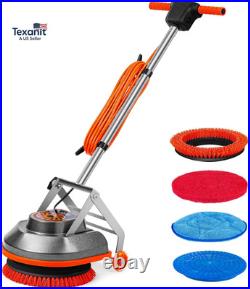 15 Floor Buffer Machine, Commercial Floor Scrubber Machine with Brushes and Pad