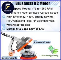 15 Floor Buffer Machine Commercial Floor Scrubber Machine with Brushes and Pads