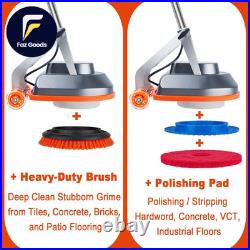 15 Floor Buffer Machine Commercial Floor Scrubber Machine with Brushes and Pads
