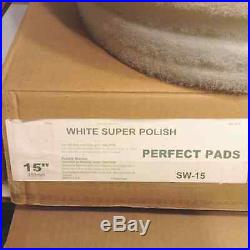 15 White Floor Buffer Polish Polishing Pads, 401215, Pack of 5 (free shipping)