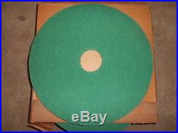 20 ea. (2 cases) Green Scrub Buffer Floor Pads 18 Diameter 1/4 Thin Line NOS