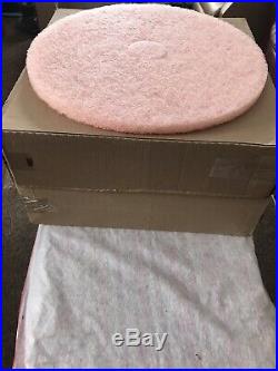 2 Boxes of 5 New 3M Floor buffer pads Eraser Burnish Pads Pink 3600 Buffing 20