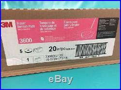 2 Boxes of O5 New 3M Floor buffer pads Eraser Burnish Pads Pink 3600 Buffing 20