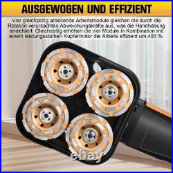 3800W 4 Head Concrete Floor Grinder Long Handle 6 Speeds 6000 RPM Floor Polisher