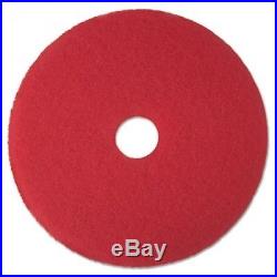 3M 08388 Buffer Floor Pad 5100 13 in. Red 5 Pads-Carton. Delivery is Free