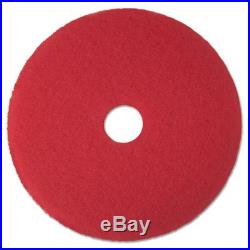 3M 08392 Low-Speed Buffer Floor Pads 5100, 17 Diameter, Red (Case of 5), No Tax