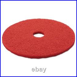 3M 08395 Low-Speed Buffer Floor Pads 5100, 20 Diameter, Red, 5/Carton