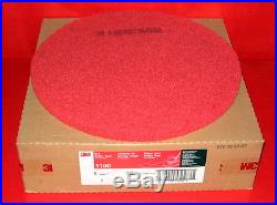 3M 5100 19 Inch Diameter Red Buffer Floor Pad, 5/Case Free Shipping