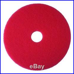 3M 5100 19 Inch Diameter Red Buffer Floor Pad, 5/Case Free Shipping