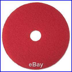 3M 5100 19' Red Buffer Floor Pads, 5 Count