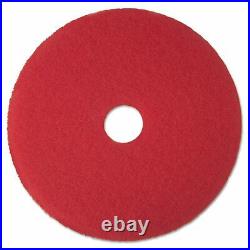 3M Buffer Floor Pad 5100, Red, 19, Removes Soil, Scratches, Scuff Marks