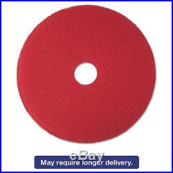 3m Red Buffer Floor Buffing Pads 5100 Low-speed 18 Cleaning 5/carton Mmm08393