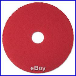 3m Red Buffer Floor Buffing Pads 5100 Low-speed Cleaning 24 5/carton Mmm08399