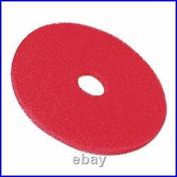 3M Red 20 Floor Buffer Pad 5100, Non-Woven Polyester Fibers, 5 Pads (MCO 08395)