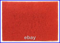 3M Red Buffer Pad 5100, 12 x18 Floor Buffer, Machine Use (Case of 5)