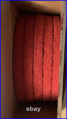 3M Red Buffer Pad 5100, 13Floor Buffer, Machine Use (5 pad / Box) Lot Of 5
