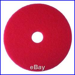 3M Red Buffer Pad 5100, 13 Floor Buffer, Machine Use (Case of 5) New