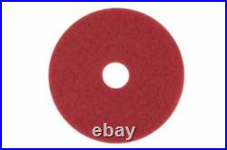 3M Red Buffer Pad 5100, 16 Floor Buffer, Machine Use (Case of 5)