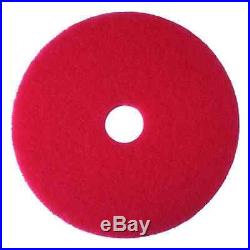 3M Red Buffer Pad 5100, 17 Floor Buffer, Machine Use (Case of 5)