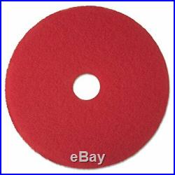 3M Red Buffer Pad 5100, 19 Floor Buffer, Machine Use (Case of 5)