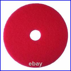 3M Red Buffer Pad 5100, 24 Floor Buffer, Machine Use (Case of 5)