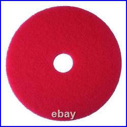 3M Red Buffer Pad 5100, 24 Floor Buffer, Machine Use (Case of 5)