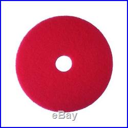3M Red Buffer Pad 5100, 24 Floor Buffer, Machine Use (Case of 5) 24