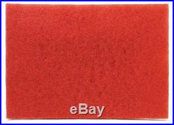3M Red Buffer Pad 5100, 32 x 14 Floor Buffer, Machine Use (Case of 5)