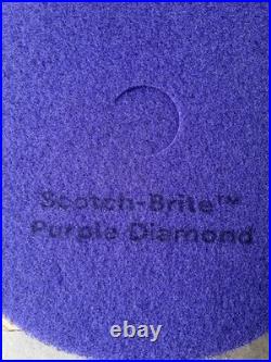 3M Scotch Brite 21 Purple Diamond Floor Pad 5Pads Per Case lot of 3 boxes15pc
