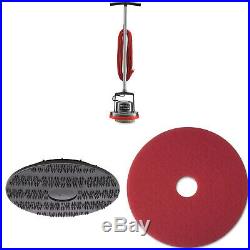 3 In 1 Floor Machine with Pad Driver and 5 Red Buffer Pads Scrubber Buffing