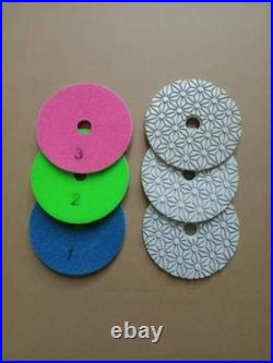 3 Step 4'' Diamond Polishing Pad Stone Granite Polisher Concrete Marble floor
