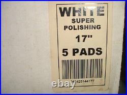 3 THREE PADS Floor Buffer White Super Polish Polishing Pads 17 Inch NEW in Box