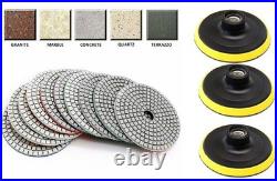 40+3PCS 4 Diamond Polishing Pads for Grinder Polisher Granite Stone Quartz Tile