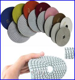 40+3PCS 4 Diamond Polishing Pads for Grinder Polisher Granite Stone Quartz Tile
