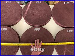 40 QTY! -HUGE LOT- FPP Synthetic Fiber 16 Abrasive Floor Polisher Pad 16In -NEW