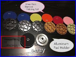 4 Diamond Floor THICK Triad Planetary polisher pad 36 + 3 Aluminum Backer stone