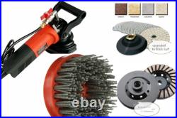 4 Floor Restoration Wet Polisher Kit Pads Cup & 7pcs Antiquing Brushes