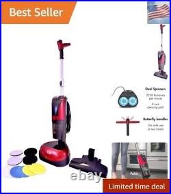 4-in-1 Floor Cleaner, Scrubber, Polisher and Vacuum, Red Finish, 23-Foot Powe