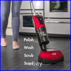 4-in-1 Floor Cleaner, Scrubber, Polisher and Vacuum, Red Finish, 23-Foot Powe