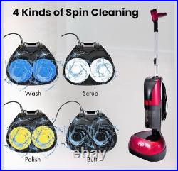 4-in-1 Floor Cleaner, Scrubber, Vacuum and Polisher Cyclonic Red/Black Ewbank 4-in-1 Floor Cleaner, Scrubber, Vacuum and Polisher Cyclonic Red/Black Ewbank